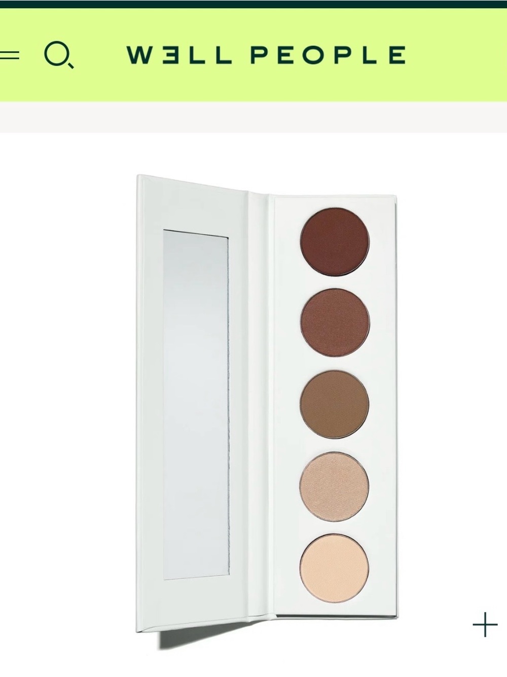W3ll People Eyeshadow Palette - Deep Brown to Cream 5-Color Set